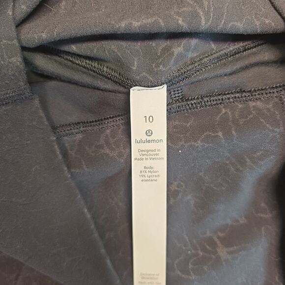 Lululemon Align Pant Folk Floral Emboss Black S z 10 - Picture 8 of 10